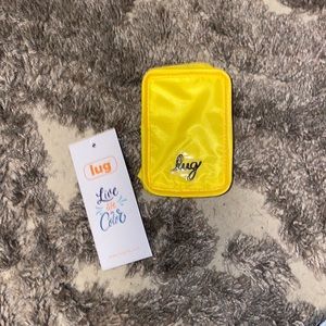 NWT Lug Drizzle Mini Zip Storage Pouch in Yellow